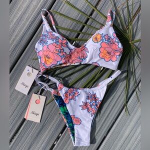 MAAJI Set - Blush Bikini Top & Frisky Cheeky Thong Bottoms - M/L